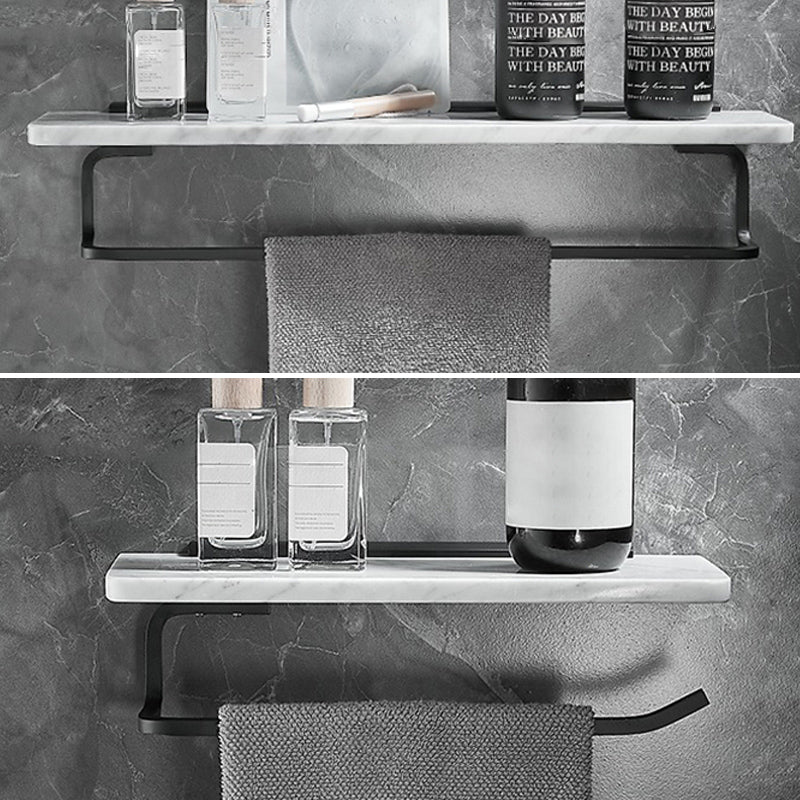 Rynx | Metal and Marble Bathroom Hardware Set as a Single Piece or as a Set in Black