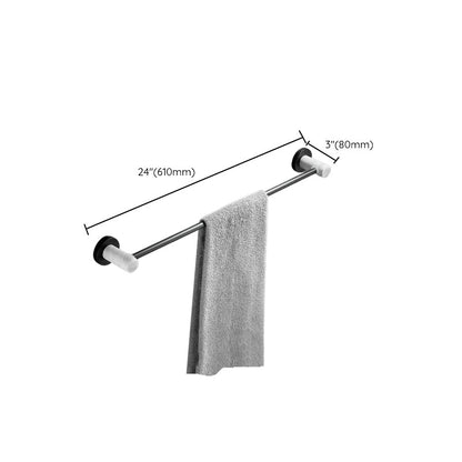 Rynx | Metal and Marble Bathroom Hardware Set as a Single Piece or as a Set in Black