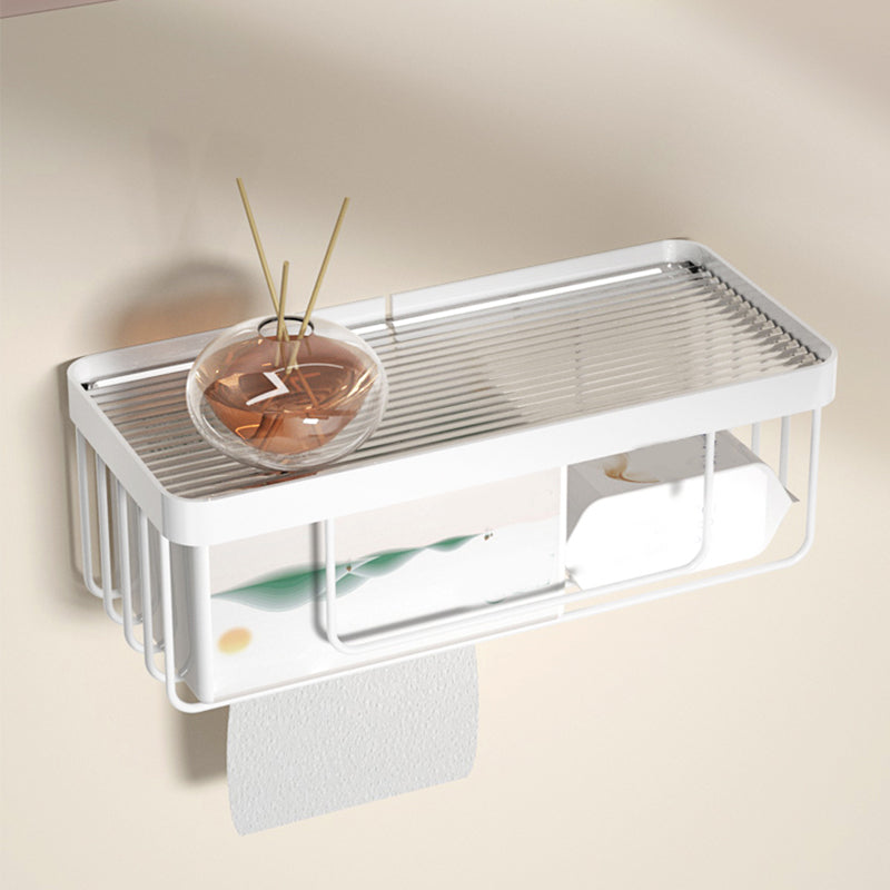 Rynx | White metal and acrylic bathroom accessories as single item or in set with bathroom shelf