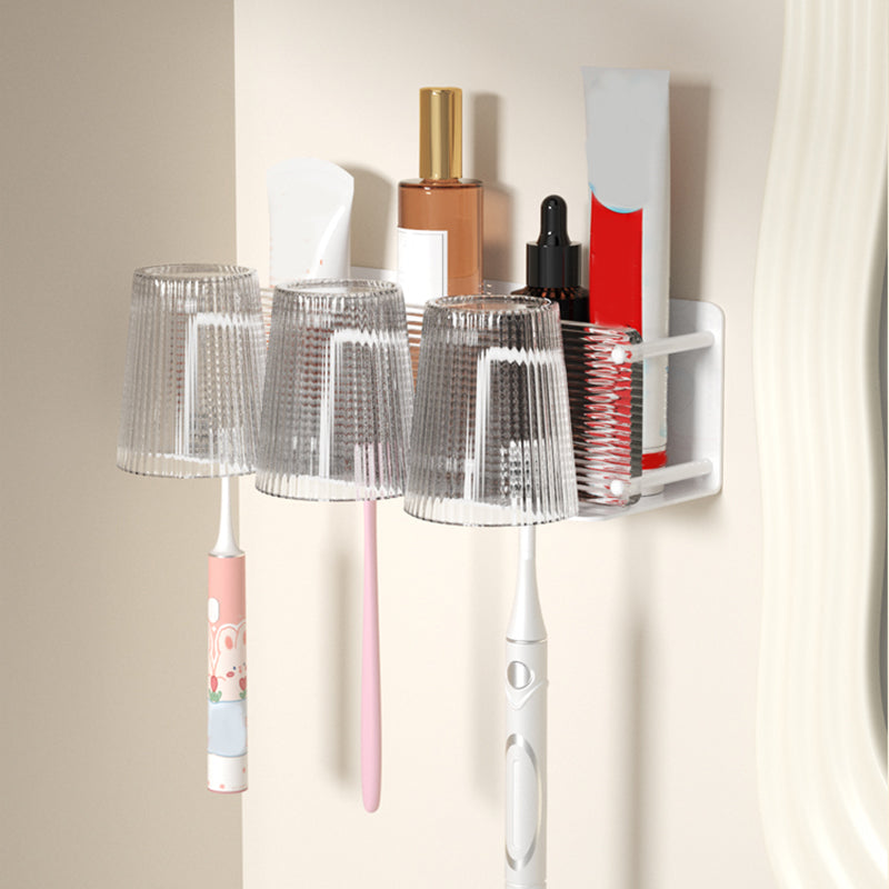 Rynx | White metal and acrylic bathroom accessories as single item or in set with bathroom shelf