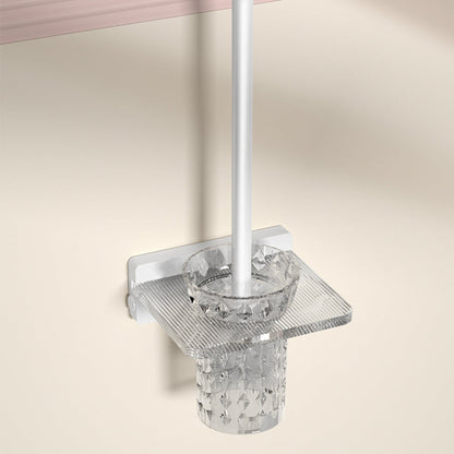 Rynx | White metal and acrylic bathroom accessories as single item or in set with bathroom shelf