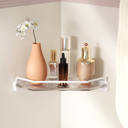 Rynx | White metal and acrylic bathroom accessories as single item or in set with bathroom shelf