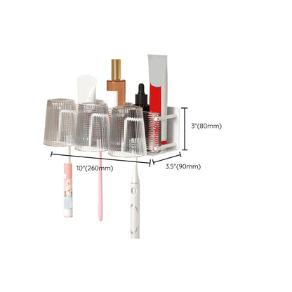 Rynx | White metal and acrylic bathroom accessories as single item or in set with bathroom shelf