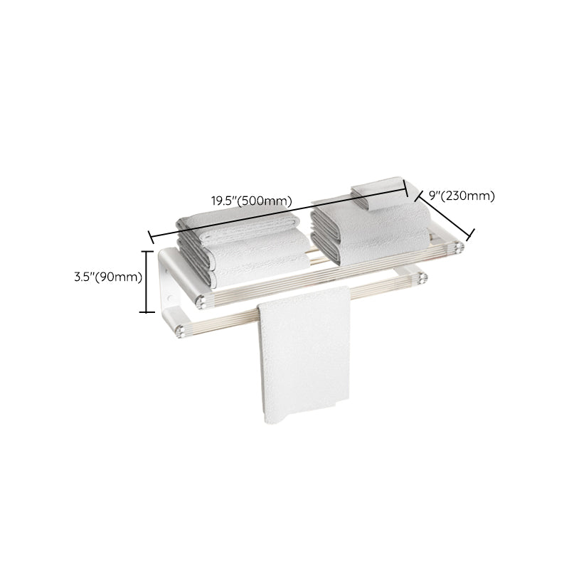 Rynx | White metal and acrylic bathroom accessories as single item or in set with bathroom shelf