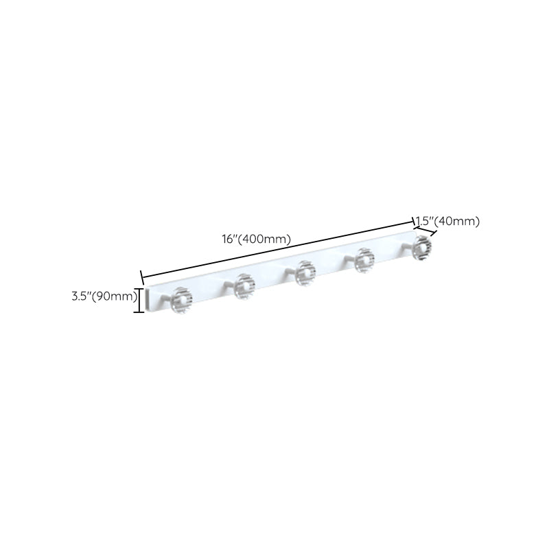 Rynx | White metal and acrylic bathroom accessories as single item or in set with bathroom shelf