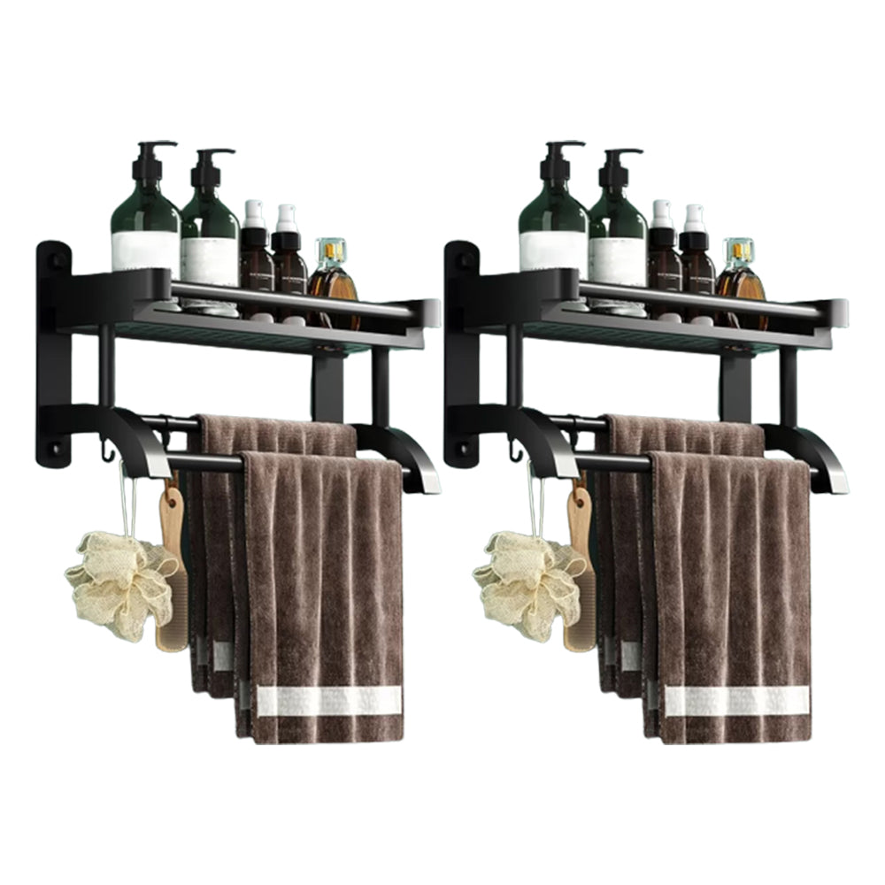 Rynx | Modern Black Bathroom Accessories Stainless Steel Fitting Set Bathroom Shelf