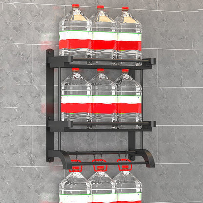 Rynx | Modern Black Bathroom Accessories Stainless Steel Fitting Set Bathroom Shelf