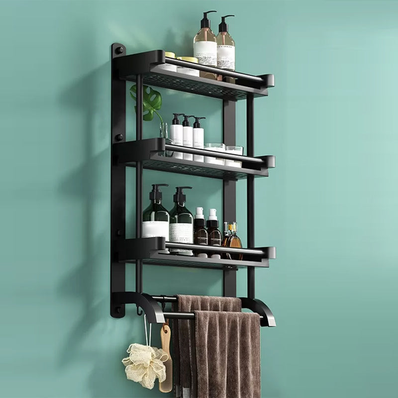 Rynx | Modern Black Bathroom Accessories Stainless Steel Fitting Set Bathroom Shelf