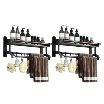 Rynx | Modern Black Bathroom Accessories Stainless Steel Fitting Set Bathroom Shelf