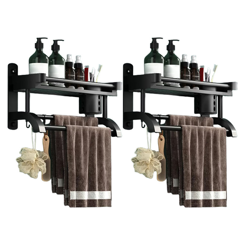 Rynx | Modern Black Bathroom Accessories Stainless Steel Fitting Set Bathroom Shelf