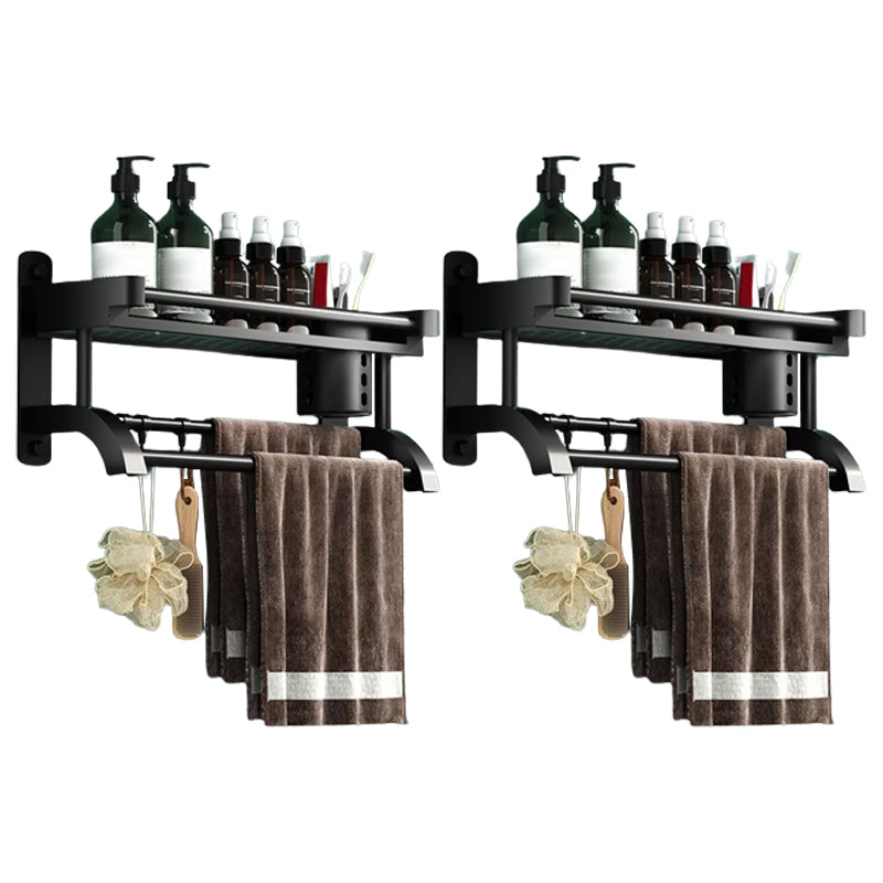 Rynx | Modern Black Bathroom Accessories Stainless Steel Fitting Set Bathroom Shelf