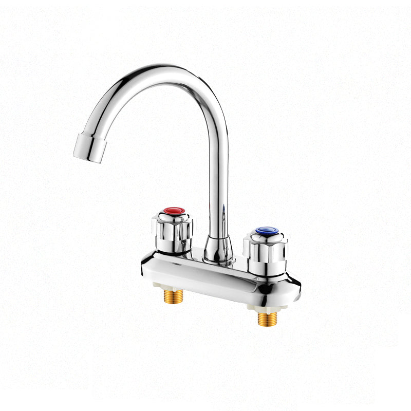 Rynx | 2-handle brass bathroom faucet modern high arch central crane
