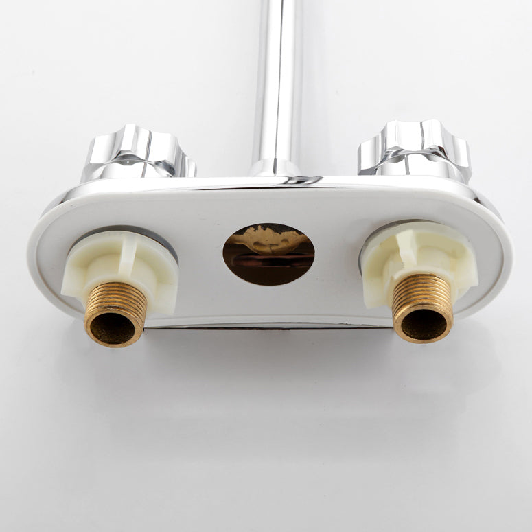 Rynx | 2-handle brass bathroom faucet modern high arch central crane