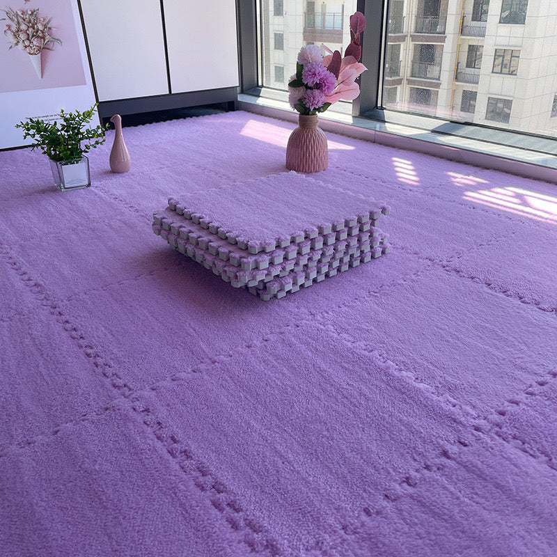 Rynx | Multicolored Level Loop Carpet Tile Non-Slip Composite Floor Tiles for Bedroom