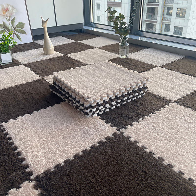Rynx | Multicolored Level Loop Carpet Tile Non-Slip Composite Floor Tiles for Bedroom