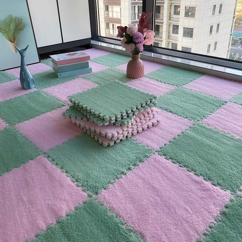 Rynx | Multicolored Level Loop Carpet Tile Non-Slip Composite Floor Tiles for Bedroom