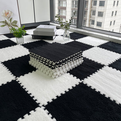 Rynx | Multicolored Level Loop Carpet Tile Non-Slip Composite Floor Tiles for Bedroom