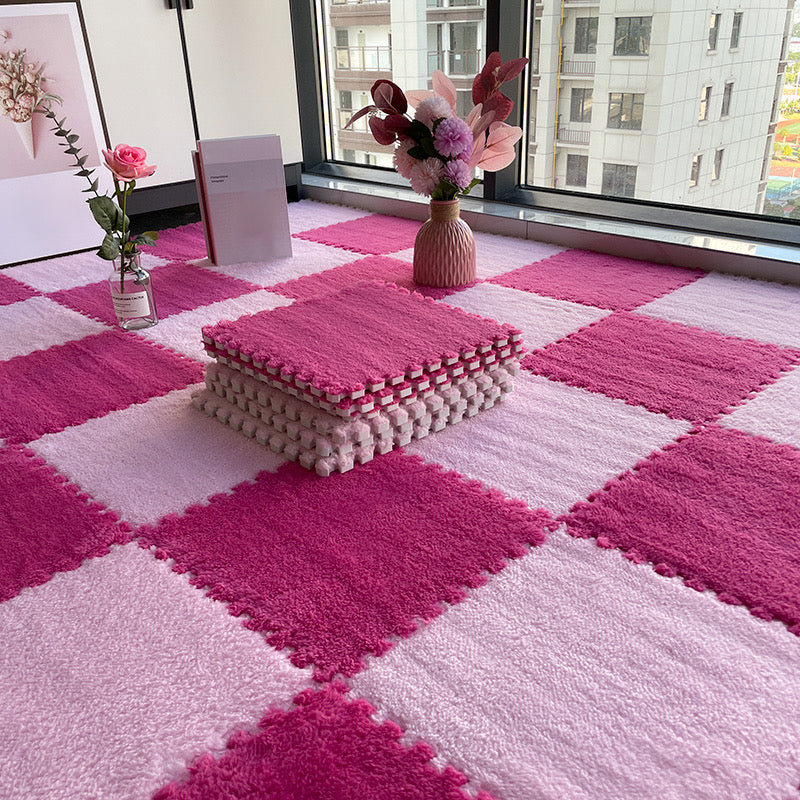 Rynx | Multicolored Level Loop Carpet Tile Non-Slip Composite Floor Tiles for Bedroom