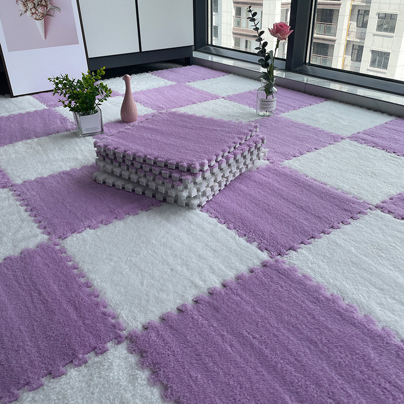 Rynx | Multicolored Level Loop Carpet Tile Non-Slip Composite Floor Tiles for Bedroom