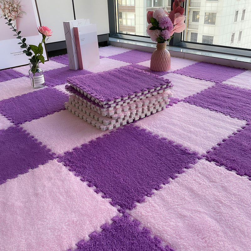 Rynx | Multicolored Level Loop Carpet Tile Non-Slip Composite Floor Tiles for Bedroom