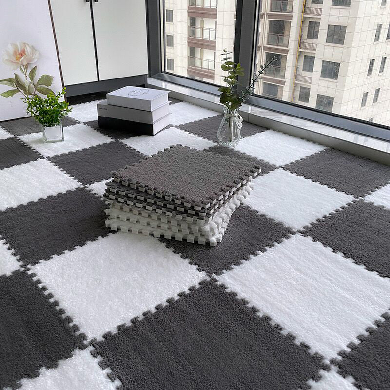 Rynx | Multicolored Level Loop Carpet Tile Non-Slip Composite Floor Tiles for Bedroom