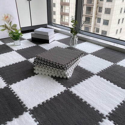 Rynx | Multicolored Level Loop Carpet Tile Non-Slip Composite Floor Tiles for Bedroom