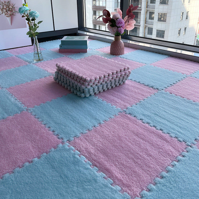 Rynx | Multicolored Level Loop Carpet Tile Non-Slip Composite Floor Tiles for Bedroom