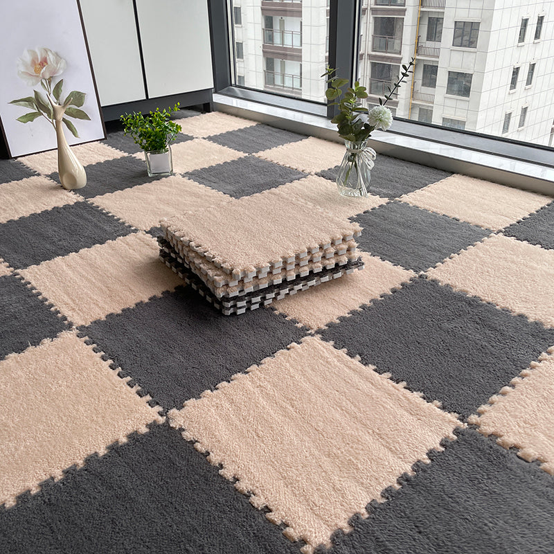 Rynx | Multicolored Level Loop Carpet Tile Non-Slip Composite Floor Tiles for Bedroom