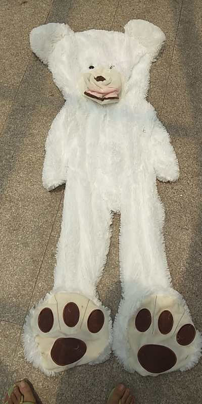 RYNX | Giant Teddy Plush Bear Giant Soft Toys Leather Cover White