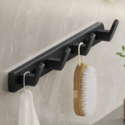 Rynx | Modern Bathroom Set Matte Black Bathroom Shelf Towel Holder Bathroom Accessories Set