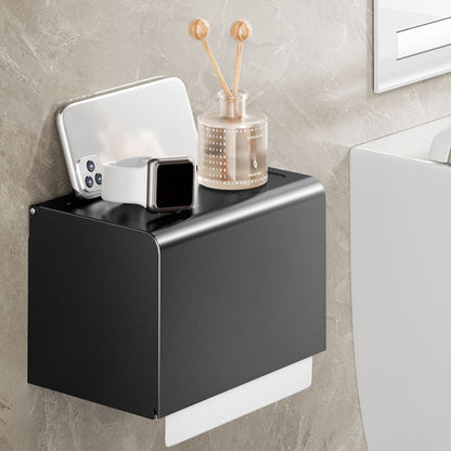 Rynx | Modern Bathroom Set Matte Black Bathroom Shelf Towel Holder Bathroom Accessories Set