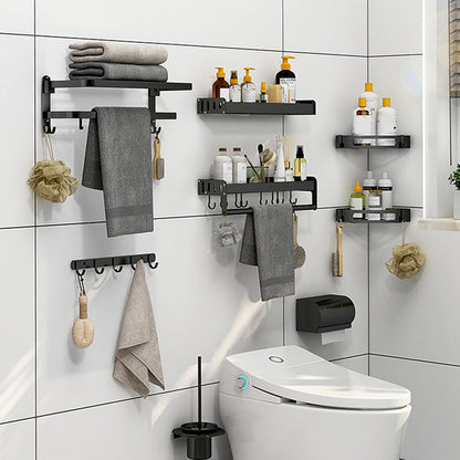 Rynx | Modern Bathroom Accessories Black Paper Holder Bathroom Shelf Bathroom Accessory Set