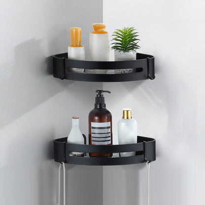 Rynx | Modern Bathroom Accessories Black Paper Holder Bathroom Shelf Bathroom Accessory Set