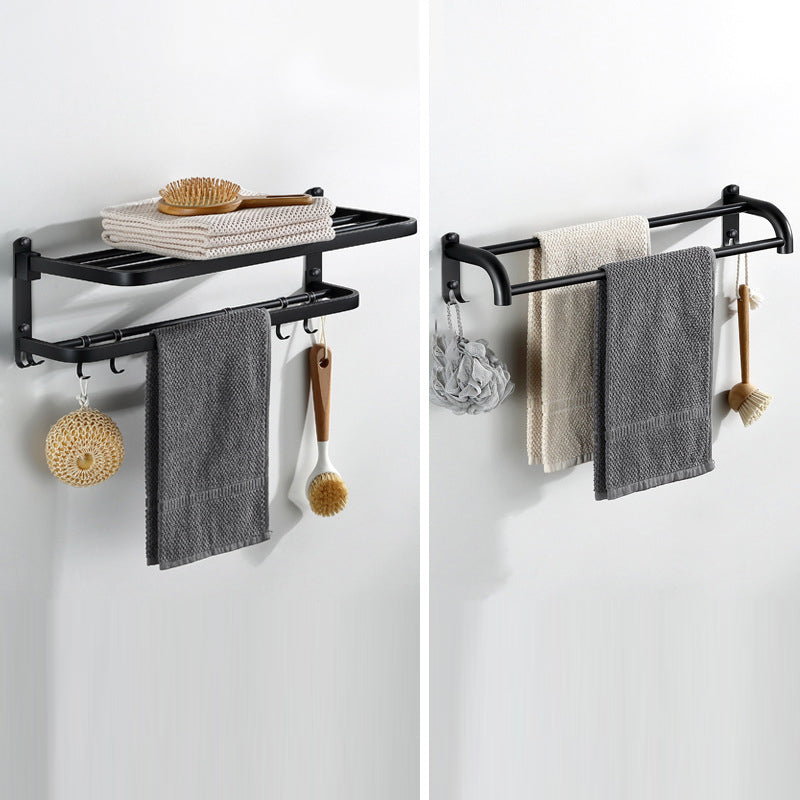 Rynx | Modern Bathroom Accessories Black Paper Holder Bathroom Shelf Bathroom Accessory Set