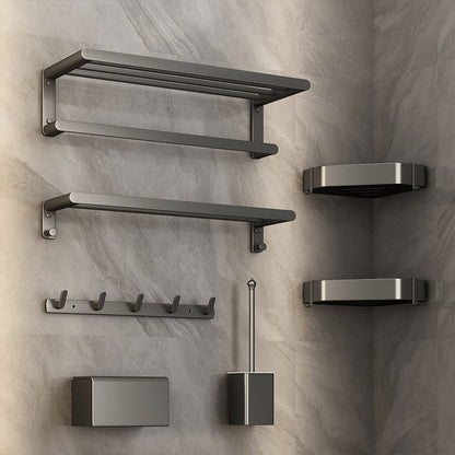 Rynx | Matte Gray Bathroom Hardware Set Modern Bathroom Accessories Set