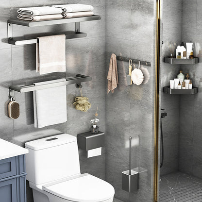Rynx | Matte Gray Bathroom Hardware Set Modern Bathroom Accessories Set