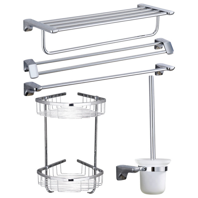 Rynx | Modern Bathroom Hardware Paper Holder Bathroom Shelf Silver Bathroom Accessory Set