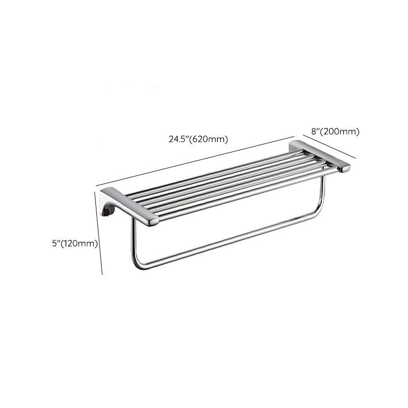 Rynx | Modern Bathroom Hardware Paper Holder Bathroom Shelf Silver Bathroom Accessory Set