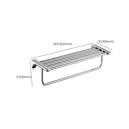 Rynx | Modern Bathroom Hardware Paper Holder Bathroom Shelf Silver Bathroom Accessory Set