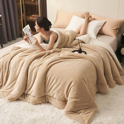 Rynx | Solid thick double-sided velvet cube blanket