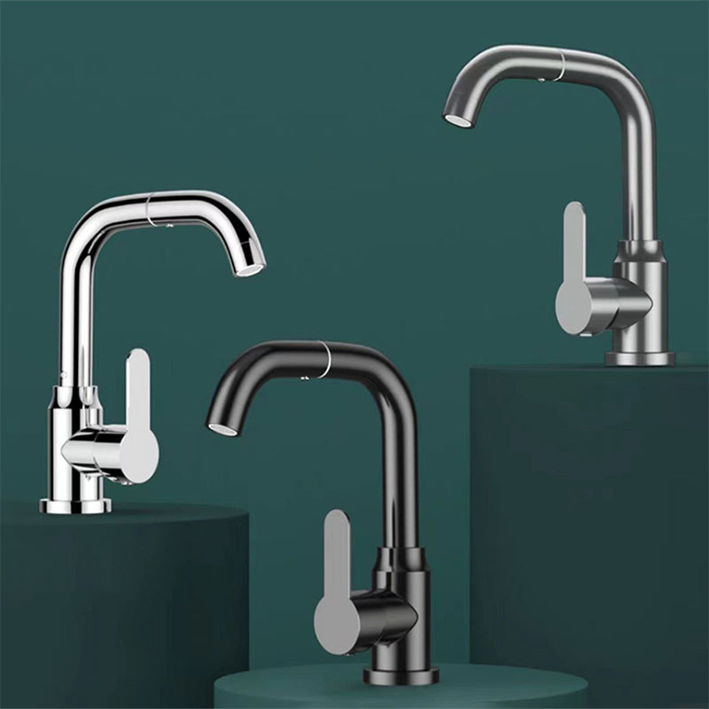 Rynx | Modern Basin Mixer Bathroom Faucet Brass Lever Swivel Spout Basin Mixer