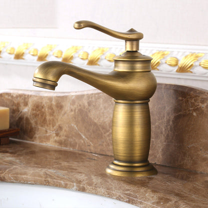 Rynx | Low-Arch Country Vessel Faucet Single-Lever Brass Faucet for Bathroom