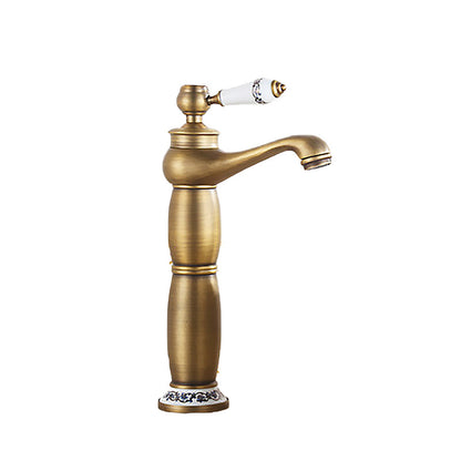 Rynx | Low-Arch Country Vessel Faucet Single-Lever Brass Faucet for Bathroom