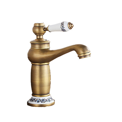 Rynx | Low-Arch Country Vessel Faucet Single-Lever Brass Faucet for Bathroom