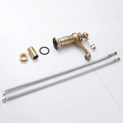 Rynx | Low-Arch Country Vessel Faucet Single-Lever Brass Faucet for Bathroom
