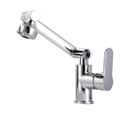 Rynx | Modern sink faucet stainless steel lever handles swivel spout sink faucet