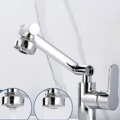 Rynx | Modern sink faucet stainless steel lever handles swivel spout sink faucet