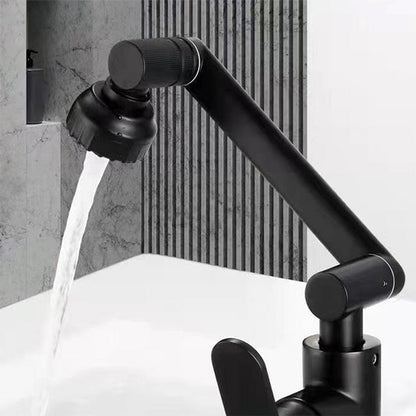 Rynx | Modern sink faucet stainless steel lever handles swivel spout sink faucet