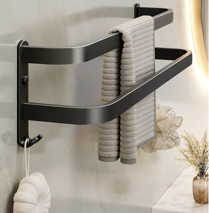 Rynx | Modern Bathroom Accessories Set Black Bath Shelf Bath Accessories Set