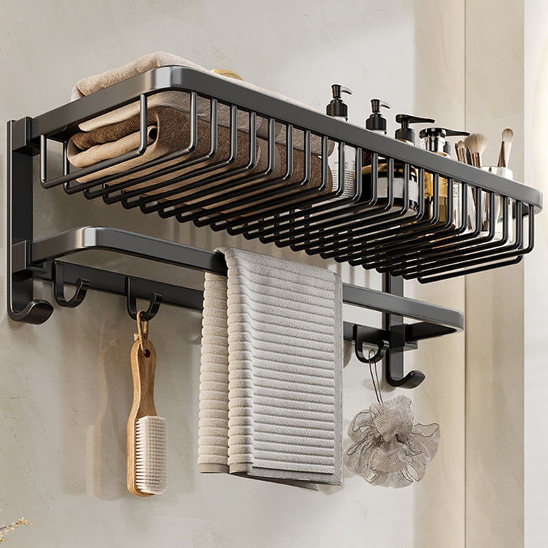 Rynx | Modern Bathroom Accessories Set Black Bath Shelf Bath Accessories Set
